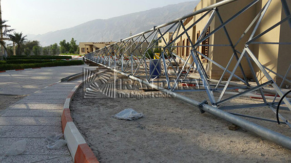 نصب دکل خود ایستا پتروشیمی کاویان 6